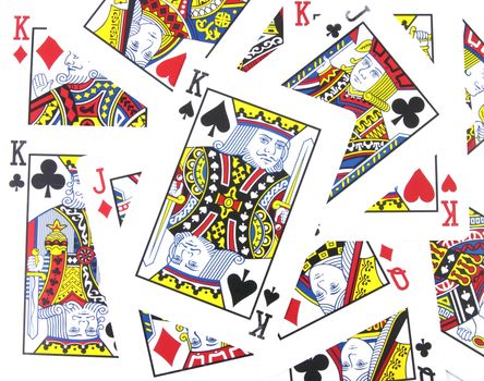 Jack, Queen, King Playing cards Background