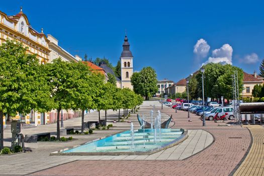 Town of Daruvar colorful main square, Croatia