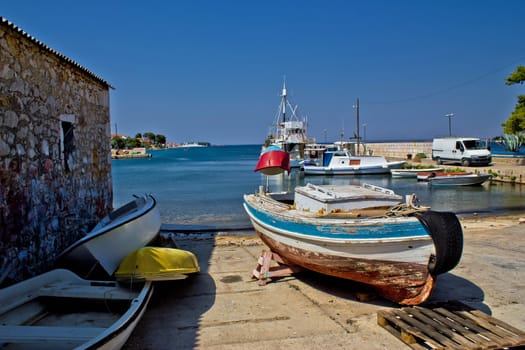 Small harbor in fishermen village of Kali, Island of Ugljan, Croatia