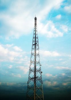 telecom tower and blue sky