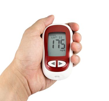 Glucometer showing a bad result in the display