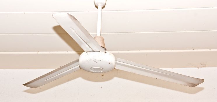 Dirty ceiling fan In private rooms.