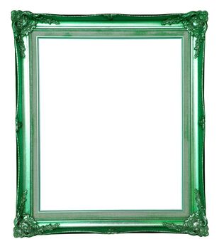 old green frame isolated on white