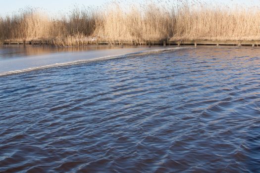 The waters of the famous dutch Elfstedentocht are slowly freezing