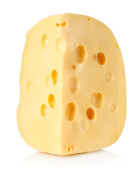 Dutch cheese isolated on a white background