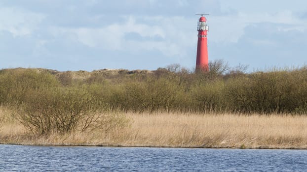 The old lighthouse on the dutch isle Schiermonnikoog