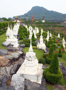 Cemetery in national park Nonh Nooch in Thailand
