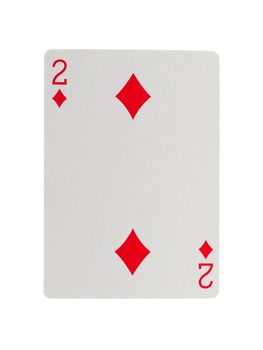 Playing card (two) isolated on a white background