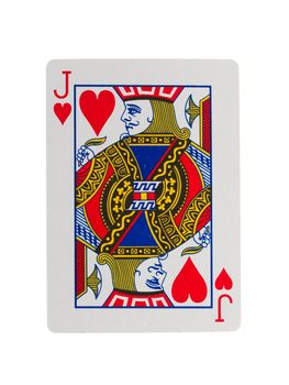 Playing card (jack) isolated on a white background