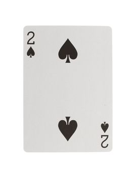 Playing card (two) isolated on a white background