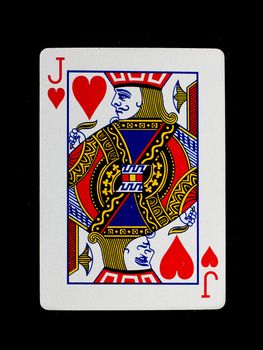 Playing card (jack) isolated on a white background