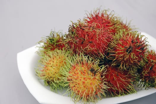 Rambutan in the market