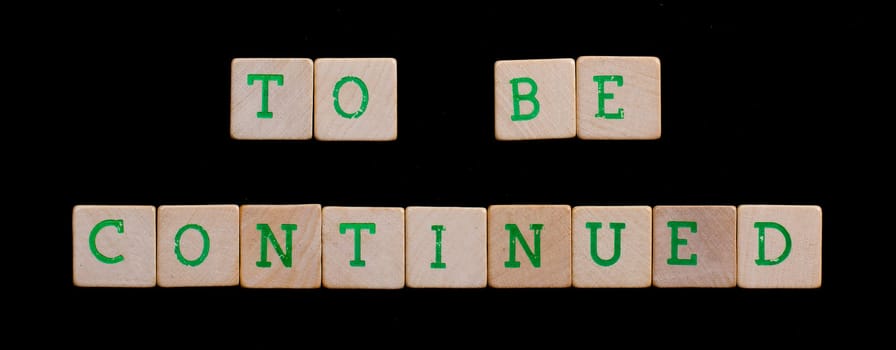 Green letters on old wooden blocks (to be continued)