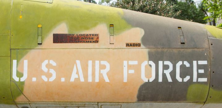 Nose of Vietnam war Airplane displayed in Saigon (Vietnam)