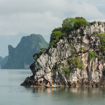 Fishing boat in the Ha Long Bay, Vietnam