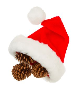 Simple santa hat isolated in white background