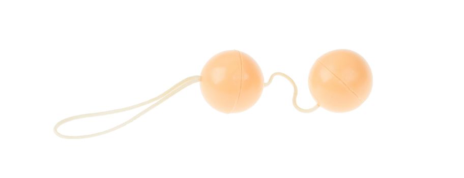 Vaginal balls isolated on a white background