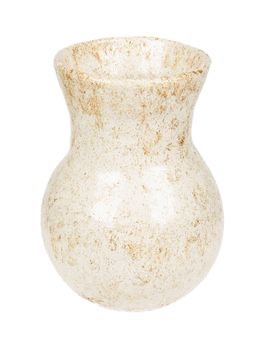 Old vase from clay, the handwork, isolated on a white background
