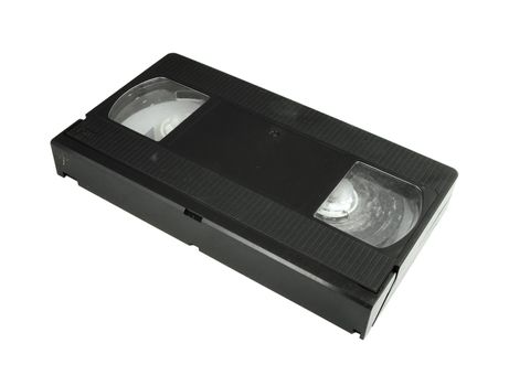 video cassette on white background