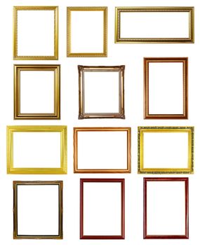 12 picture frame on white background