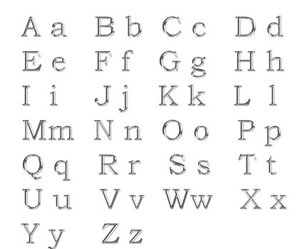 Silver alphabet