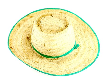 straw hat on white background