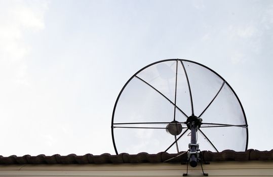 Satellite dish on the roof