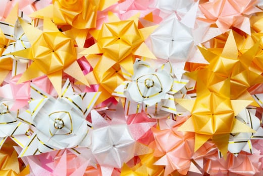 background color of gift ribbons and flowers