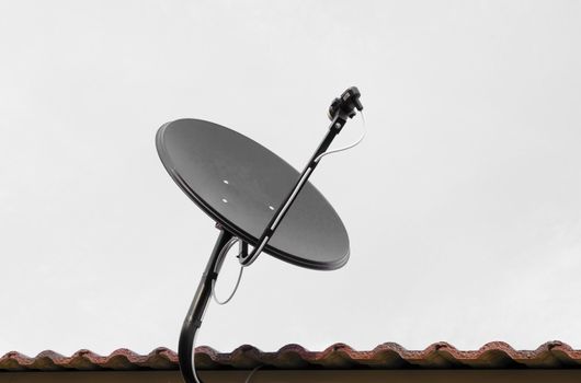 Satellite dish on the roof