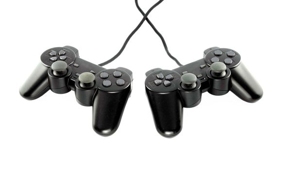 gaming console on white background with clipping path