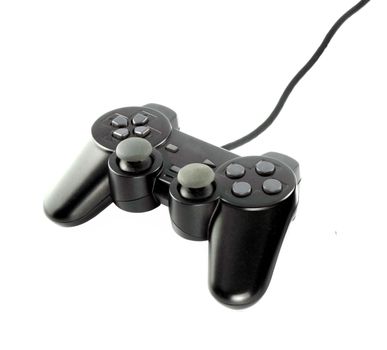 gaming console on white background with clipping path