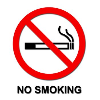 no smoking sign on white background