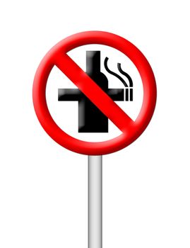 no smoking and no alcohol sign on white background