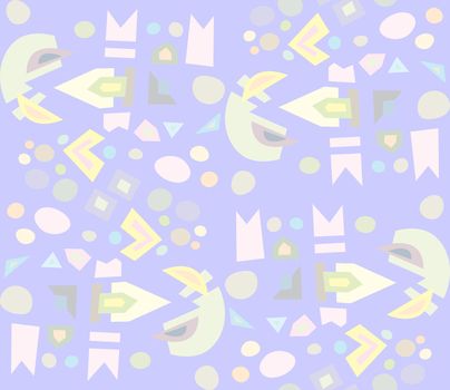 Seamless background pattern of curved and angled shapes