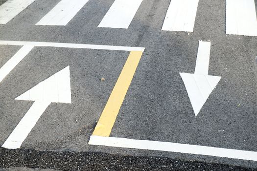 Street, road, arrow direction, crosswalk