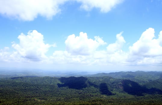 Mountain with blue sky at Chaiyaphum Province, Thailand
