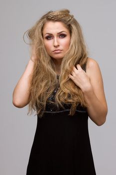 beautiful blonde with gorgeous curly hair