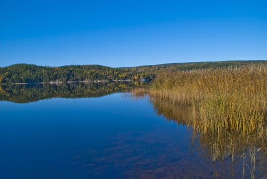 Image is shot by Iddefjord in Halden, Iddefjord borders both to Sweden and Norway