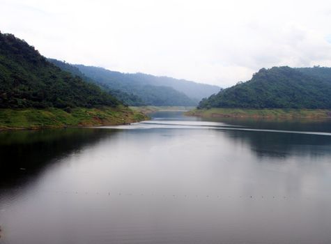 Nakhon Nayok river and mountain at Nakhon Nayok, Thailand