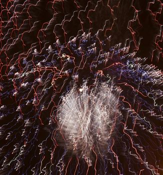 Abstract image of the explosion - fireworks - sparkle