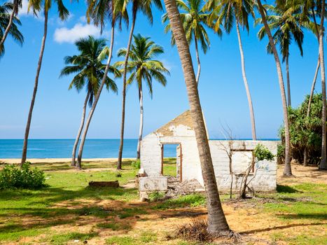 Remains of the house damaged by Tsunami in 2004, Sri Lanka