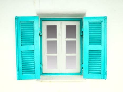 Greek Style windows  on white wall