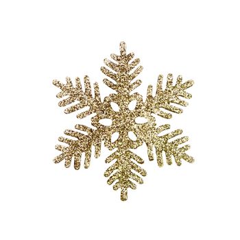 Christmas Glitter Snowflake isolated on white background.