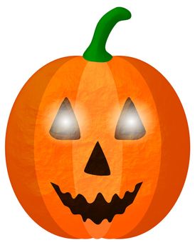 Illustration of a Pumpkin with glowing eyes