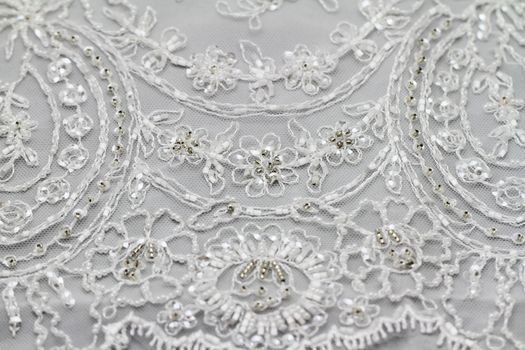 Detail of wedding dress (macro)