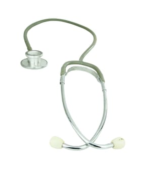 stethoscope on a white background