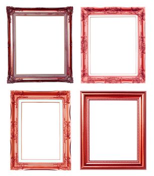 4 copper frame on white background