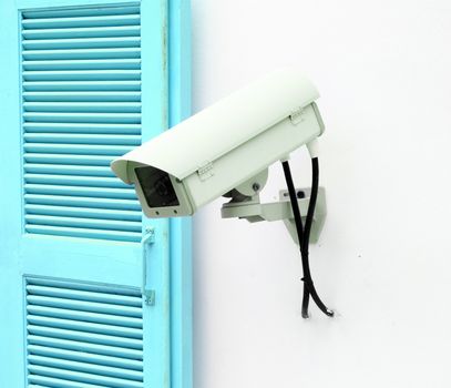 CCTV with window on wall