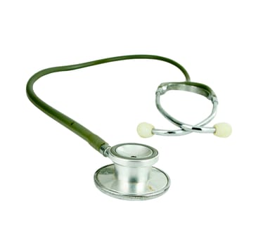 stethoscope on a white background