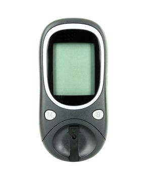 Glucometer on a white background